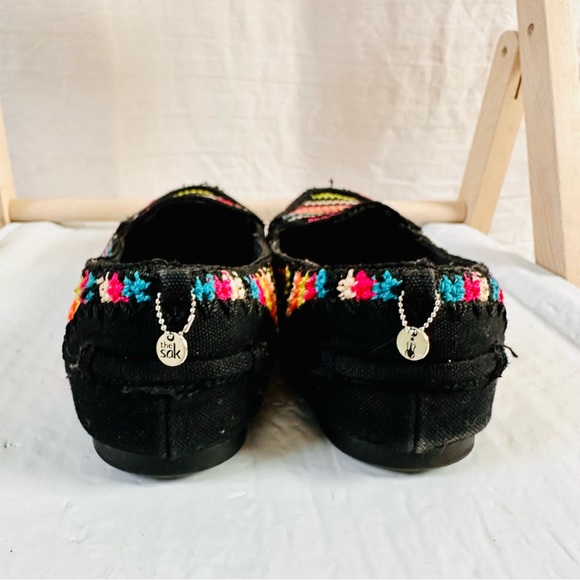 The Sak Striped Smoking Slipper Driving Flat Shoe Size 10 - Picture 5 of 9